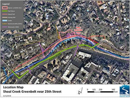 Shoal Creek slope failure map