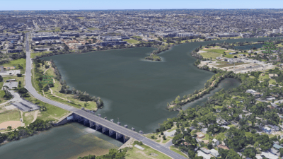 Satellite Image of Longhorn Dam courtesy of Google Maps