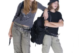 Kids dressed for school