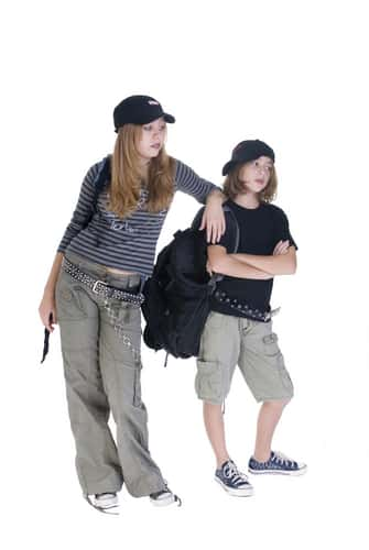 Kids dressed for school