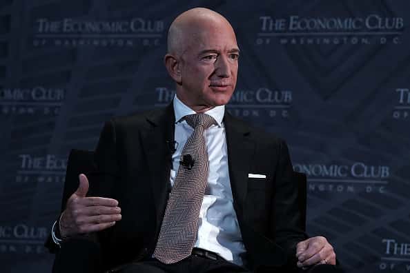 Jeff Bezos speaking at an event