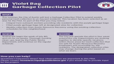 The City of Austin's 'Violet Bag' Program