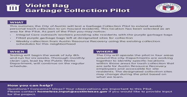 The City of Austin's 'Violet Bag' Program
