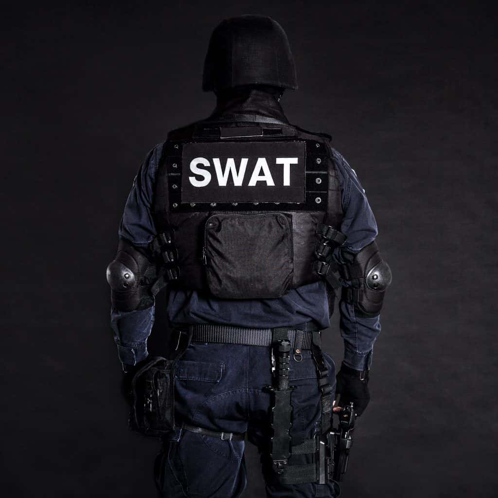 Officer in SWAT vest