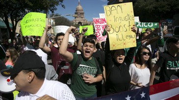 Hundreds rally at the Capital for immigration enforcement to end
