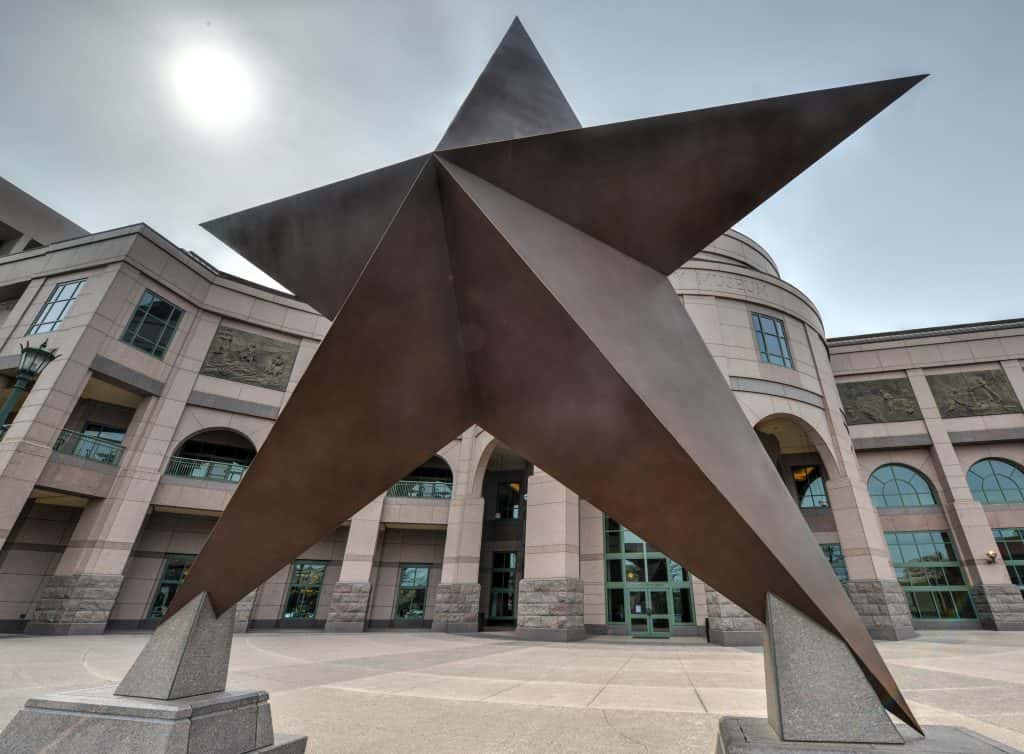 Star out front the Texas State Museum