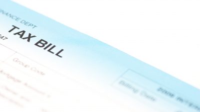 depiction of a tax bill