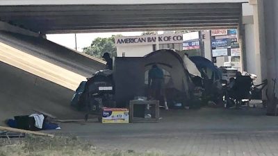 Homeless camp in Austin
