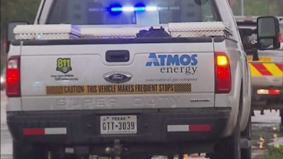 Atmos Energy truck in the field