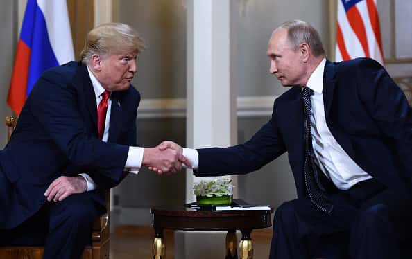 President Trump shakes President Putin's hand at Helsinki summit