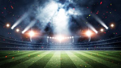 Image rendering of a soccer stadium