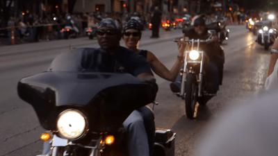 Bikers ride through Austin for the ROT Rally