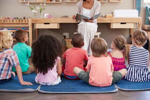 kids gathered for storytime