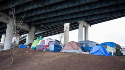 Homeless under Austin overpass