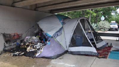 APD investigating who set a homeless couple's tent on fire