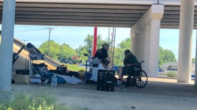 Homeless camp in Austin
