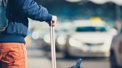 You'll have to go somewhere else at Austin's airport to get a taxi or rideshare