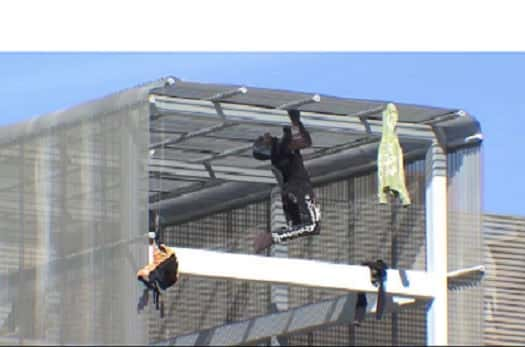 Statue of Liberty climber climbed the top of the Southwest Key Building protesting in Austin