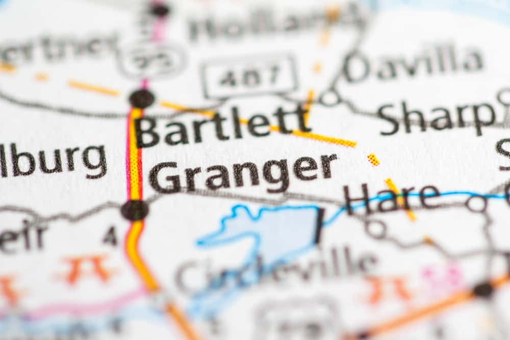 Map of Granger Texas