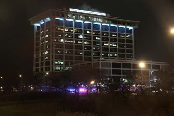 Outside view of Mercy Hospital in Chicago