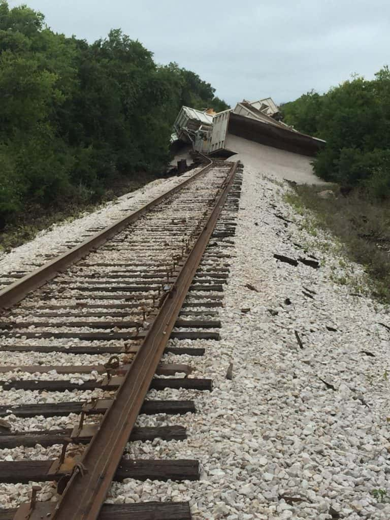 Gravel train derailment