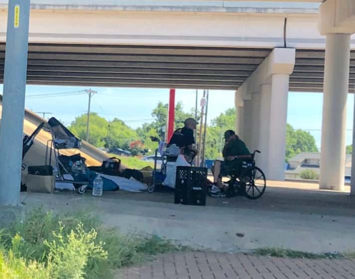 Small Austin homeless camp at 183 and McNeil
