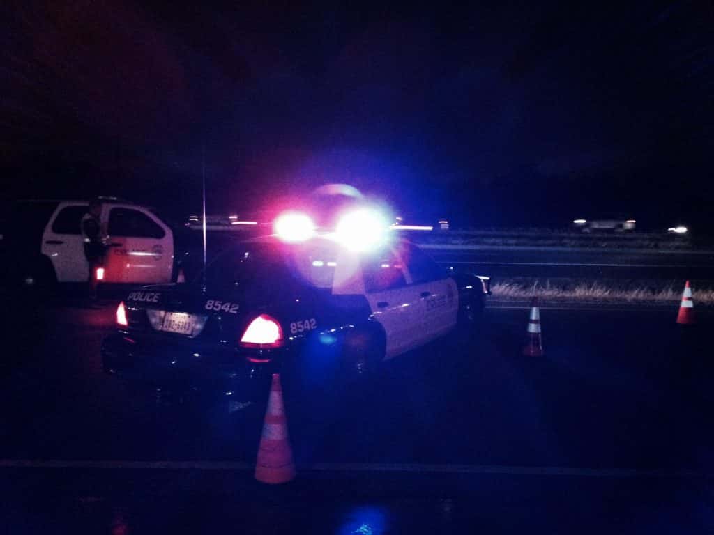 AUSTIN POLICE CAR WITH LIGHTS FLASHING