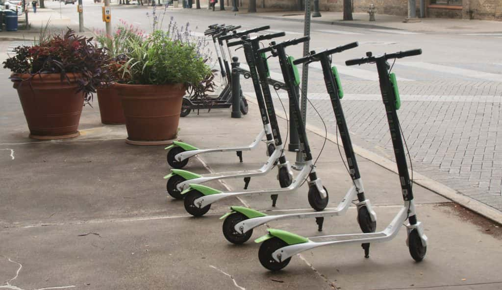 Dockless scooters