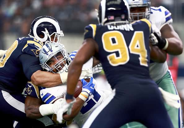 Los Angeles Rams v Dallas Cowboys People: Ezekiel Elliott, Lamarcus Joyner, Aaron Donald, Robert Quinn:Getty Images