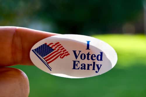 Early voting sticker