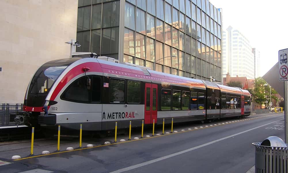 Metro train in Austin