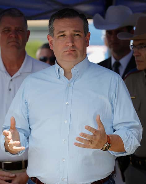Senator Ted Cruz speaking during a press conference