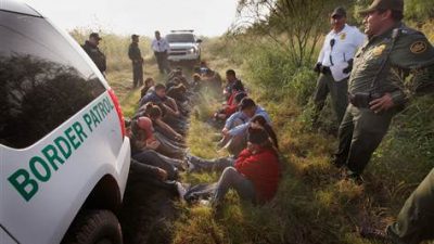 Detained illegal immigrants