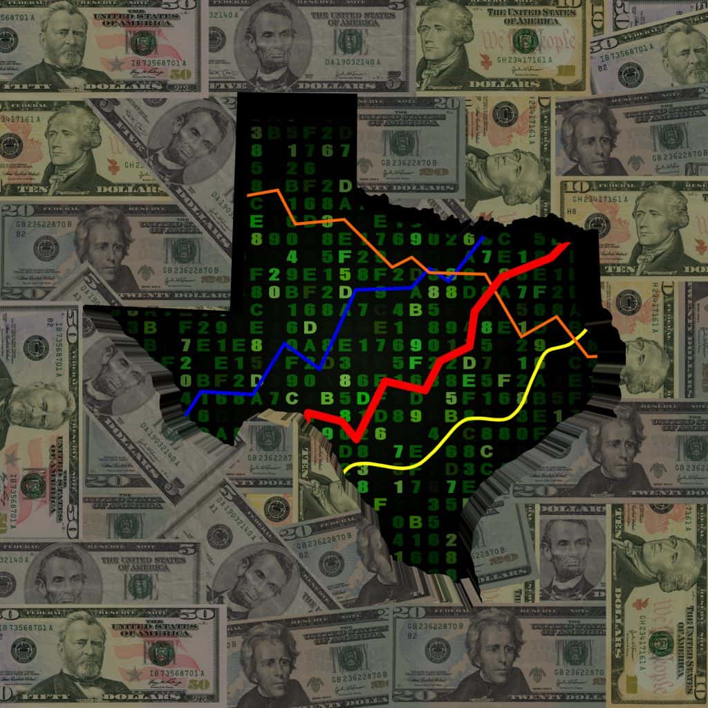 Texas  with hex graph on money