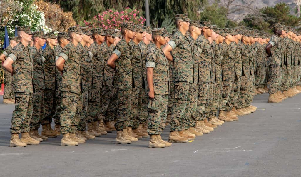 US Marines in formation