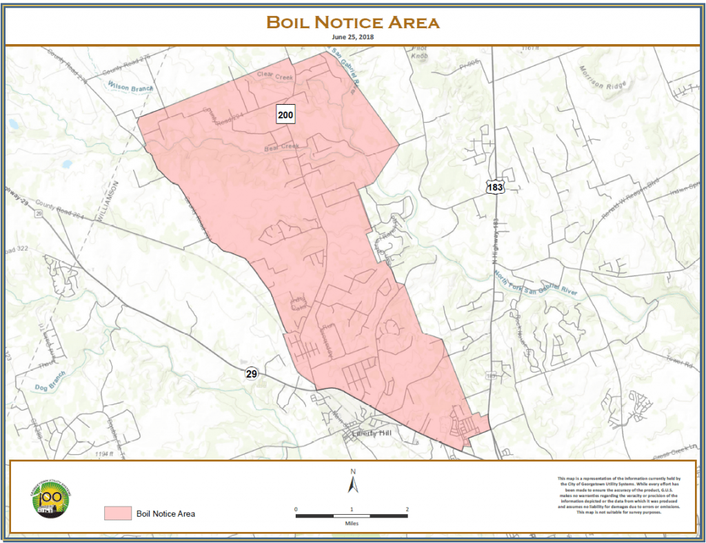 map of effected area