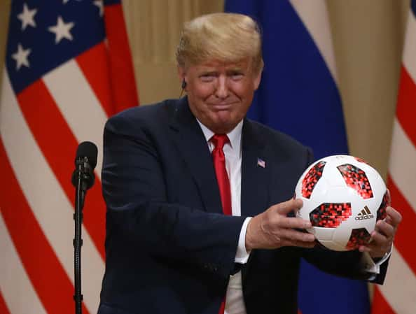 trump soccer ball: Getty Images