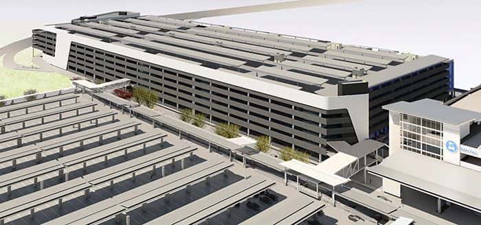 3d model of new ABIA parking garage