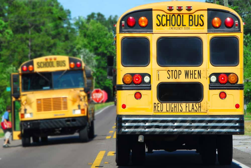 School bus stopped