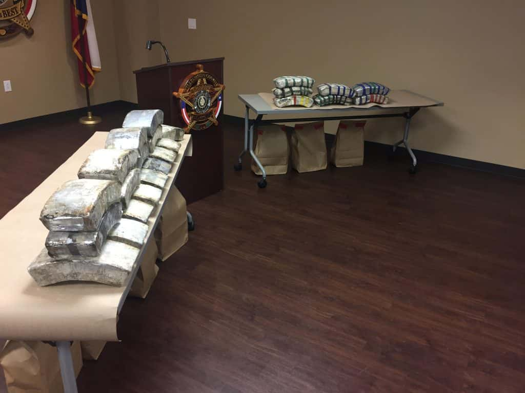 confiscated packages of meth and heroin