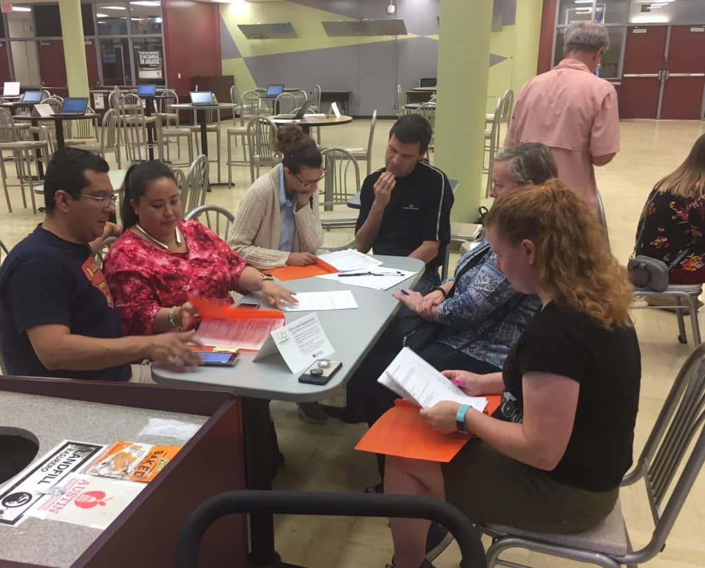 AISD parents at a community meeting