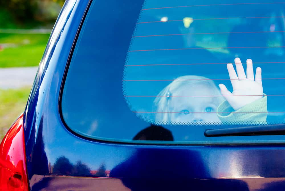 child left in a car alone