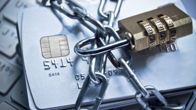 credit cards under lock