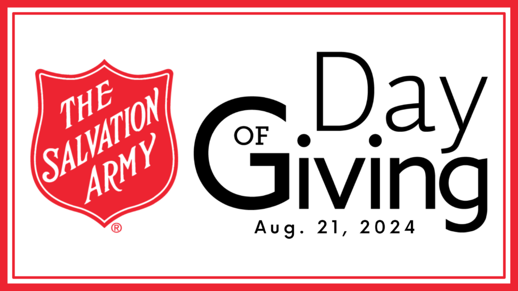 Day of Giving August 21st, 2024 Austin Salvation Army