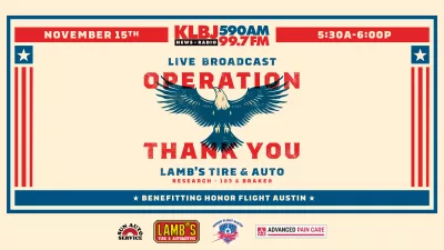 HP rotator graphic for OPERATION THANK YOU, KLBJ + Honor Flight Austin