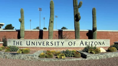 entrance to The University of Arizona located in Tucson^ Arizona