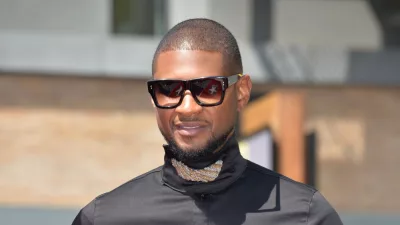 Usher at his Hollywood Walk of Fame star ceremony. LOS ANGELES^ CA. September 7^ 2016