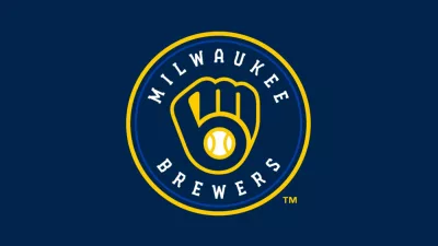 Milwaukee Brewers logo^ D.C. ^ MLB Team^ Major League Baseball^ with navy blue background