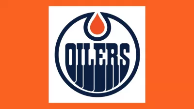 Edmonton Oilers logotype. Vector hockey club logo. Hockey team.