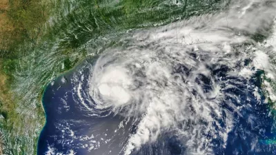 Tropical Storm off Gulf of Mexico. Elements of this image furnished by NASA.